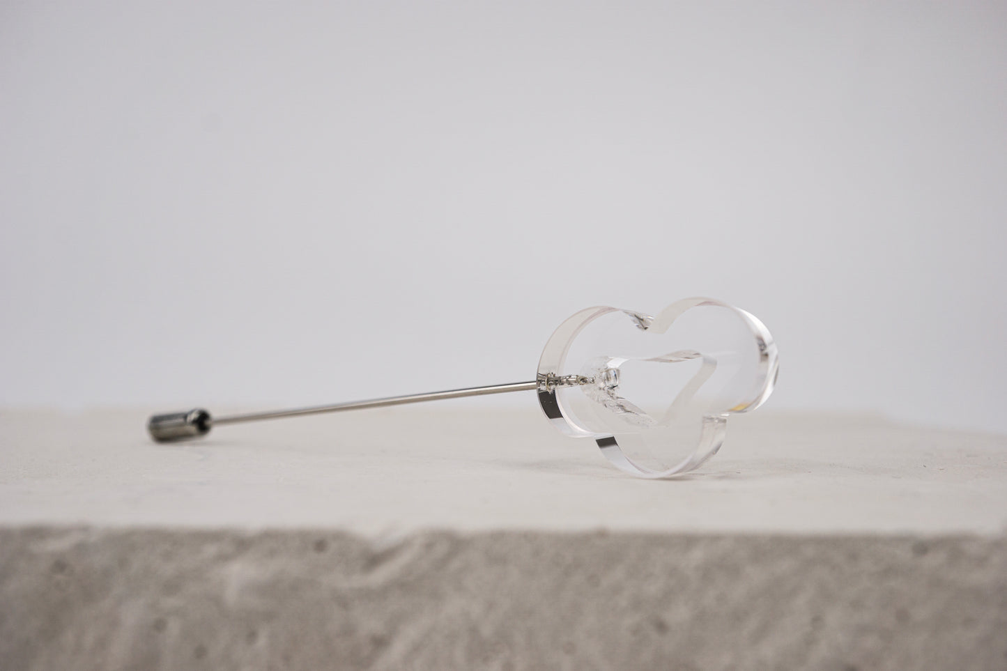Flowing Forms - Amoeba Pin - Crystal Clear