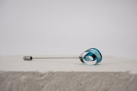 Flowing Forms - Amoeba Pin -  Turquoise