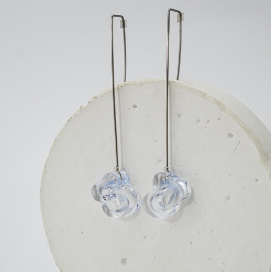 Flowing Forms - Amoeba Earrings - Crystal Alexandrite