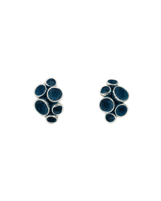 Pezizaceae Cluster Earrings - M - Teal
