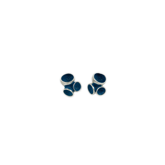 Pezizaceae Cluster Earrings - S - Teal
