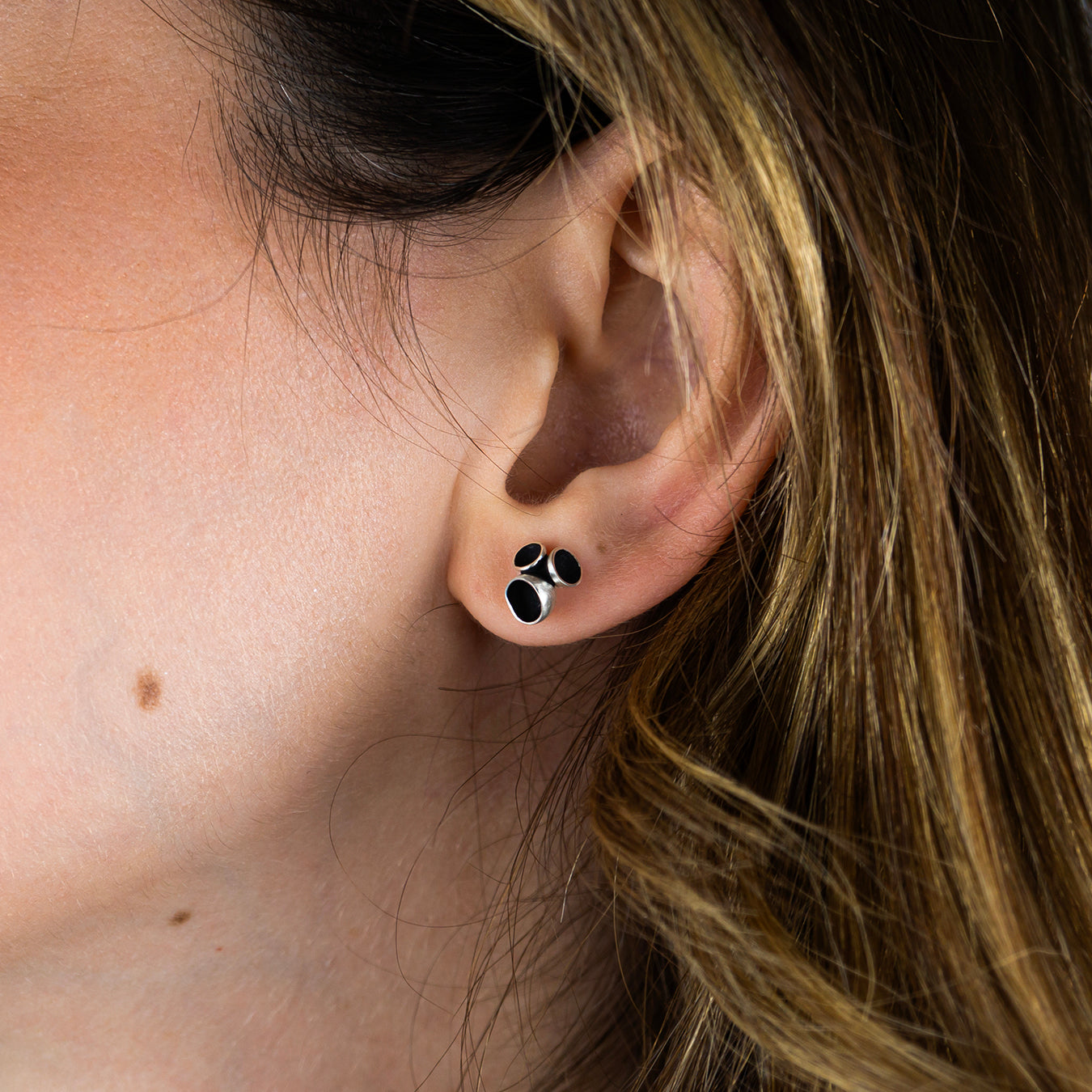 Pezizaceae Cluster Earrings - S - Black