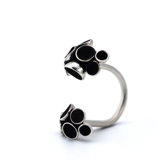 Pezizaceae Open Ring - Black
